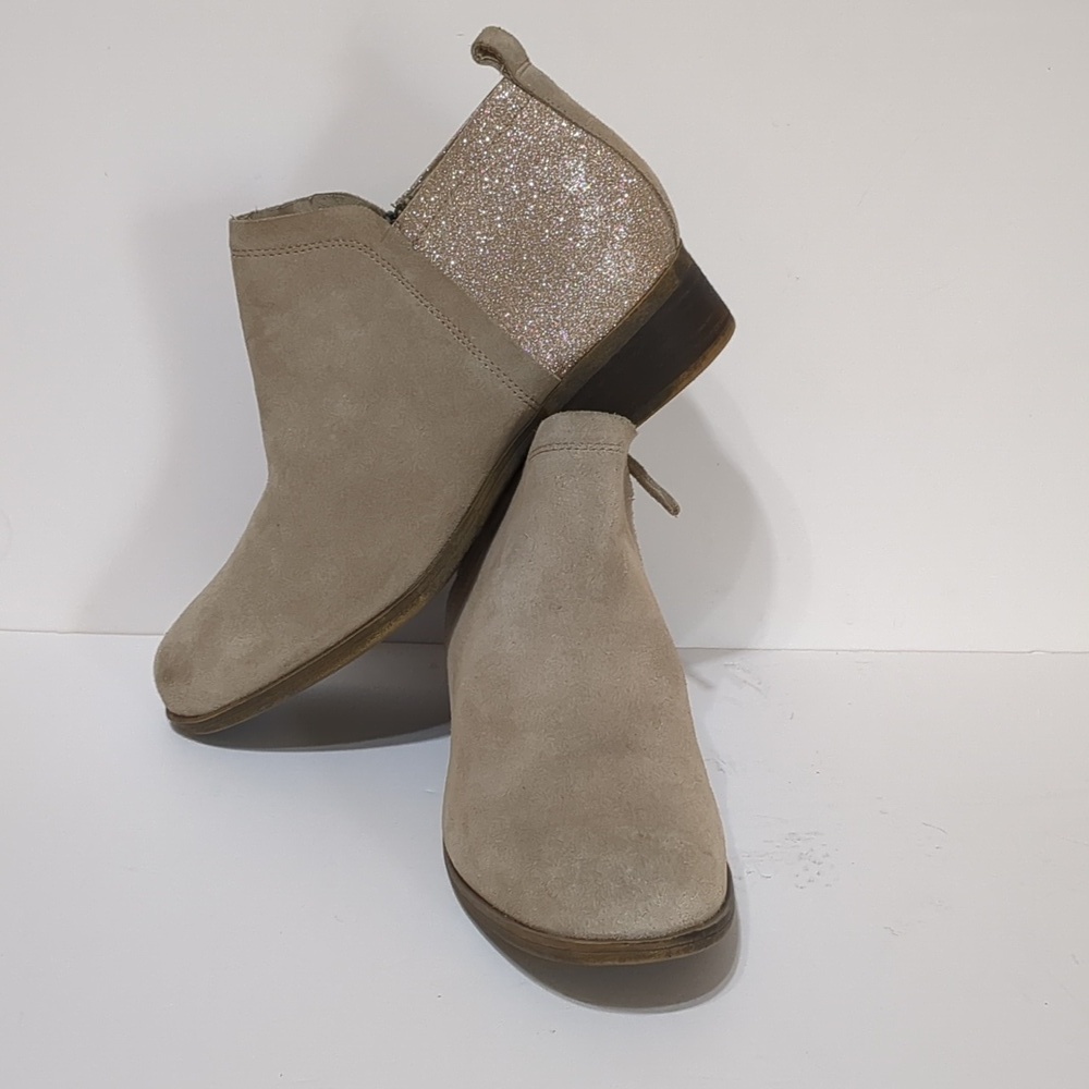 TOMS Deia Oxford Suede Glimmer Ankle Booties 7.5 - Picture 5 of 8